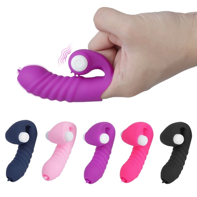Strapon Finger Sleeve Vibrators For Women Clitoris