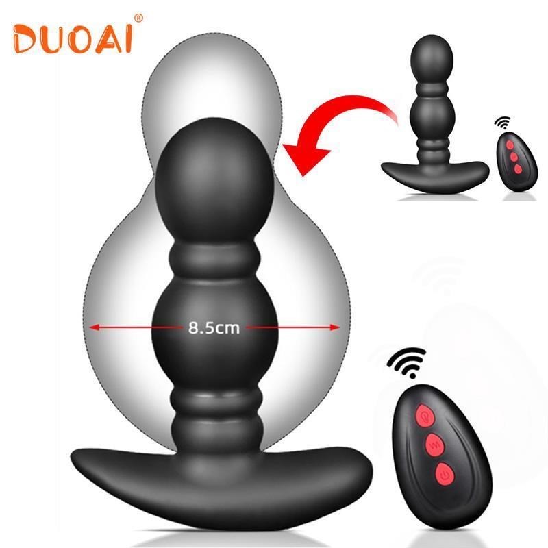 Big Anal Plug Vibrator Inflatable Butt Plug Male Prostate Ma