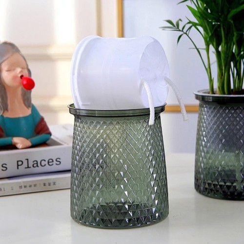 北欧塑料水培透明盆绿植