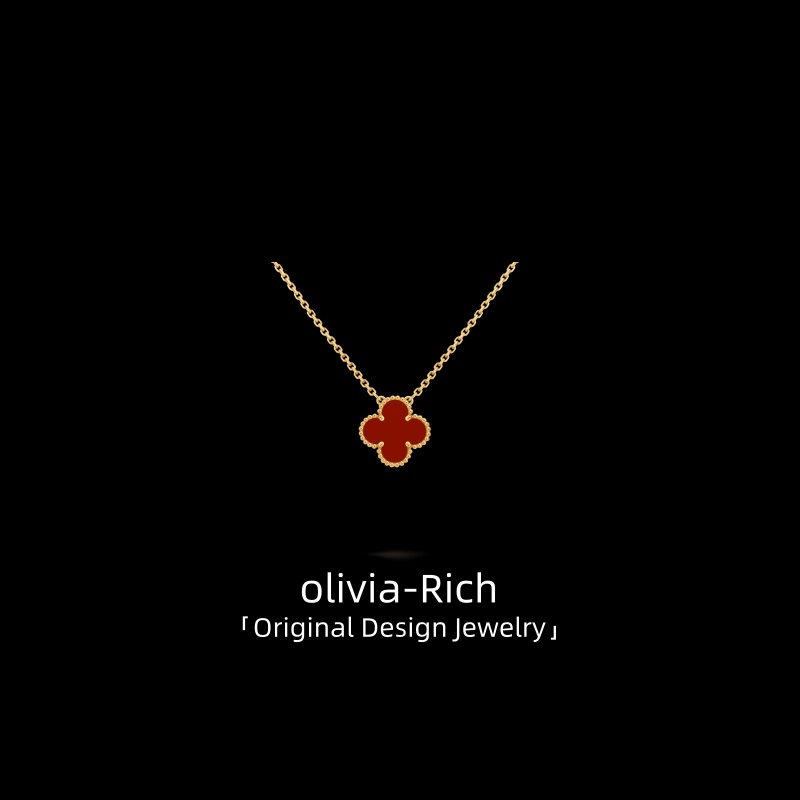 「OR原创设计」轻奢精致四叶草项链女百搭高级贝母玉髓送女友礼物