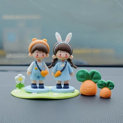 速发车内摆件车载情侣可爱高级感车上装饰品中控台车饰汽车内饰