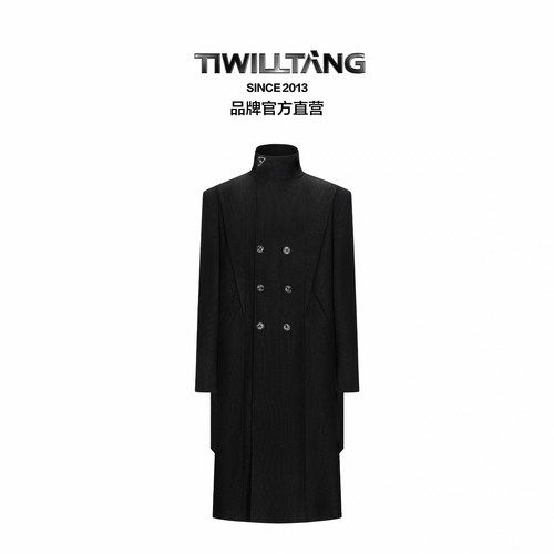 TIWILLTANG交错镂空大衣
