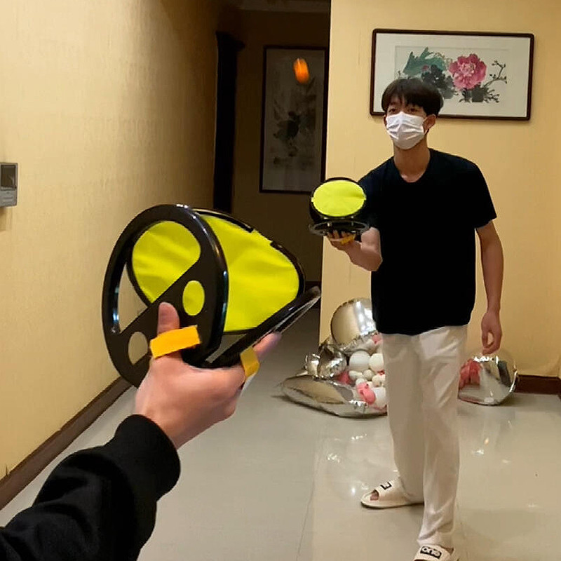 弹力抛接球手抓球户外亲子互动儿童成人益智运动乒乓球情侣游戏