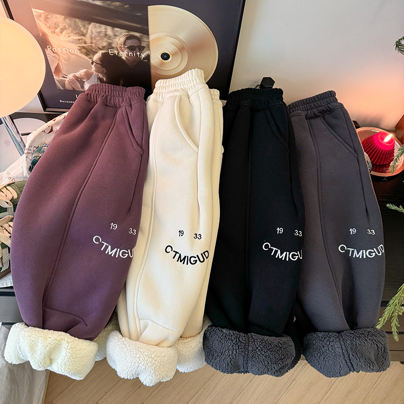 【辰大嗓严选】【顾奈】冬季一条过冬加绒加厚弯刀休闲裤 KZ24894