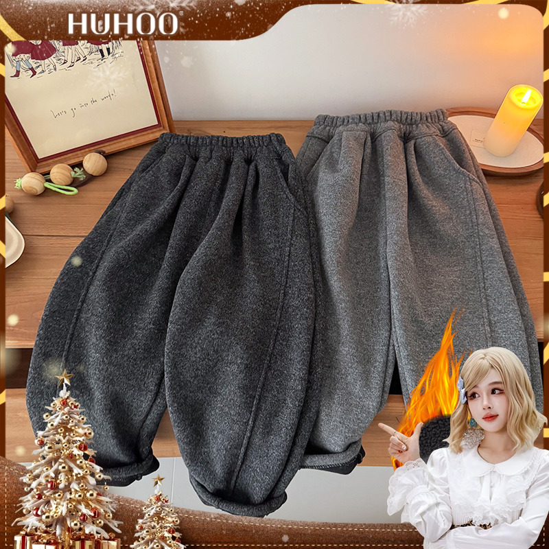 【呼呼专享】【顾奈】儿童冬季仿毛呢加绒弯刀裤KZ25661