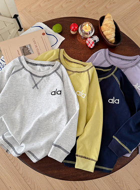 【蜜蜂惊喜社】儿童秋季撞线刺绣抑菌长袖T恤DDY25250