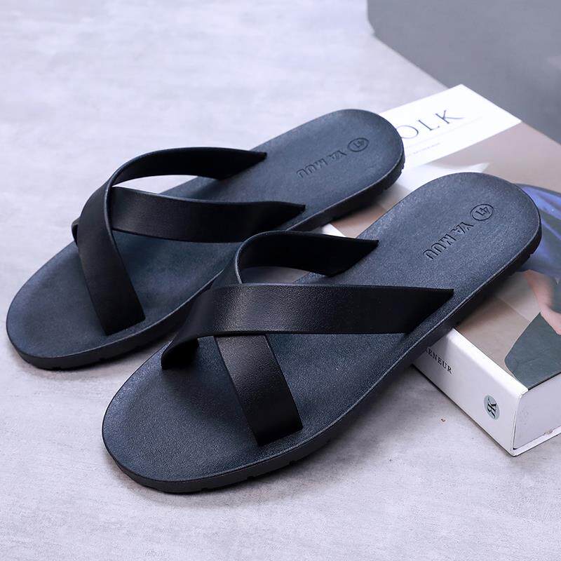 泰国进口橡胶拖鞋男夏季外穿防水防滑防臭情侣一字拖软底沙滩凉鞋