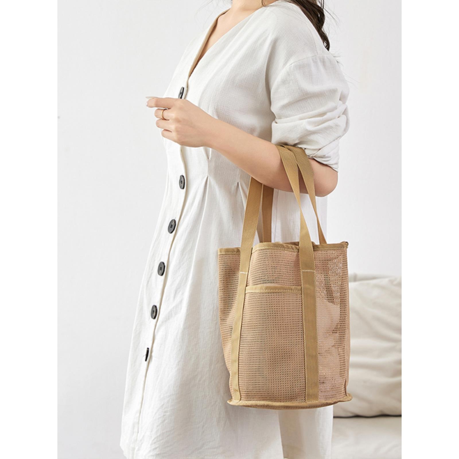 商务旅行大容量男女游泳健身排水户外沙滩洗漱袋收纳袋网眼网眼袋