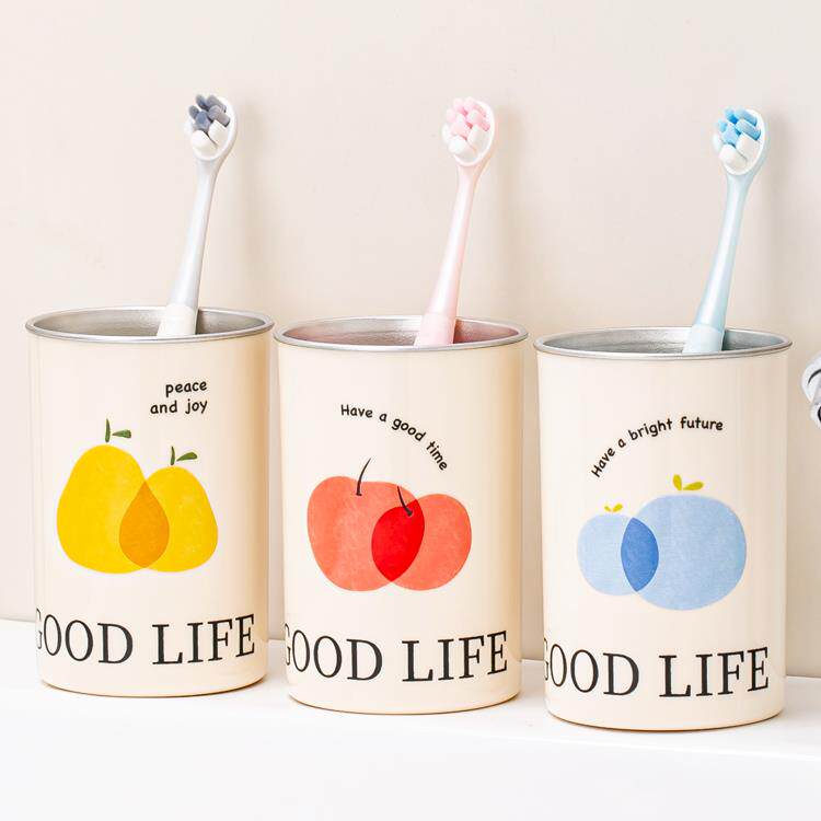 漱口杯不锈钢洗漱杯家用情侣杯一家三口牙刷杯儿童学生宿舍刷牙杯