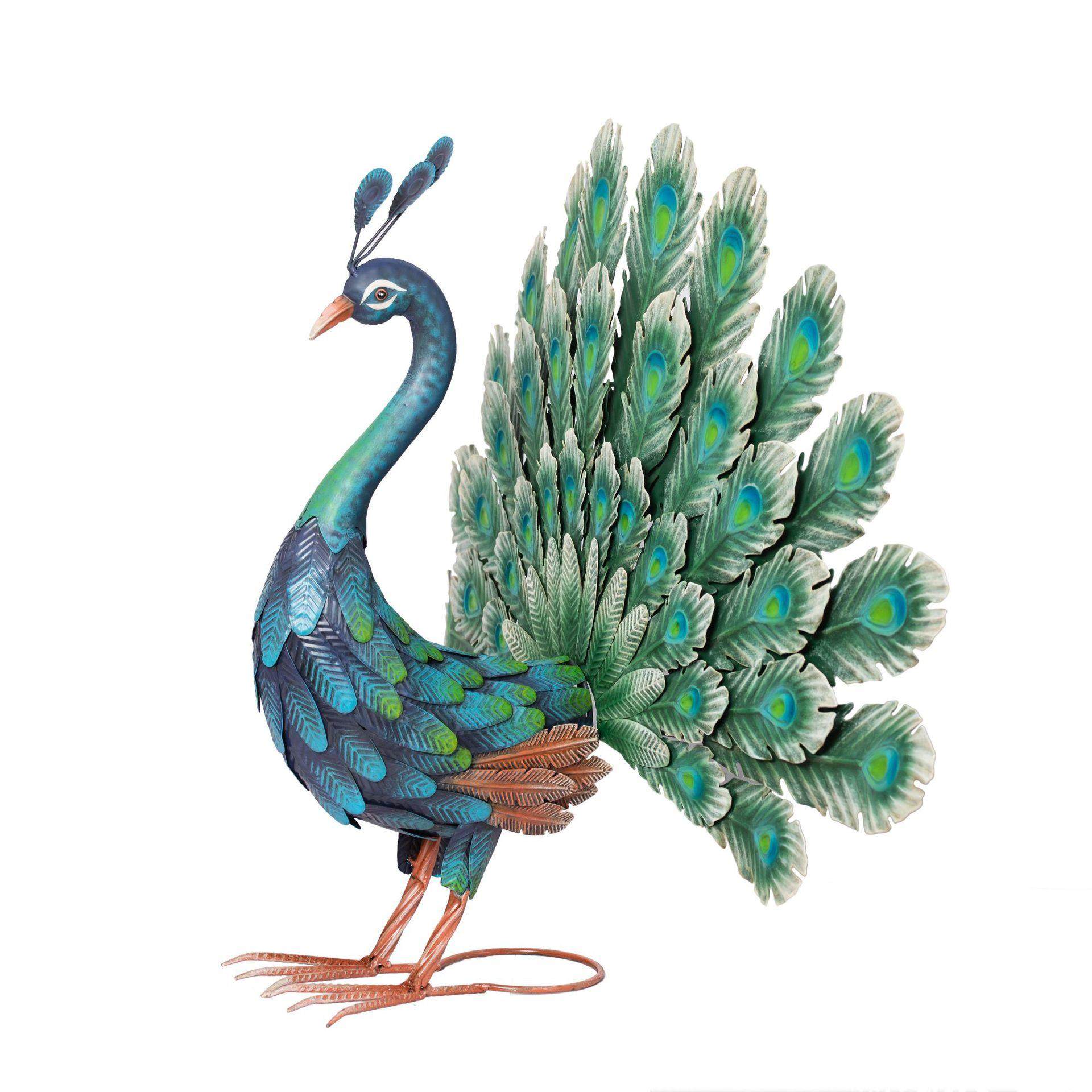 欧式铁艺新款孔雀开屏创意复古卡通摆件户外橱窗花园造景庭院装饰,家居饰品,户外/庭院摆件,淘宝优惠券,粉丝福利购,淘宝优惠卷