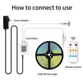 24V单色COB灯带套装 室内线条灯客厅氛围防水设计 自粘吸顶家装