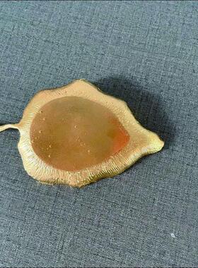 树脂小叶形戒指架珠宝收纳盒小饰品盘迷你托盘圣诞节生日婚礼礼物