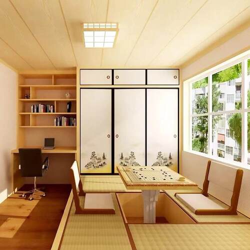 日式茶室榻榻米全屋定制家具全实木小户型塌塌米侧卧小房间定制