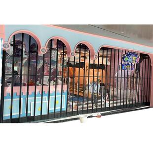 铝合金推拉折叠门无地轨道隐形铝镁现代简约厨房隔断移门水晶折门