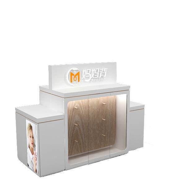 厂家定制公司接待处弧形前台商场异形收银台装修设计产品展厅展示