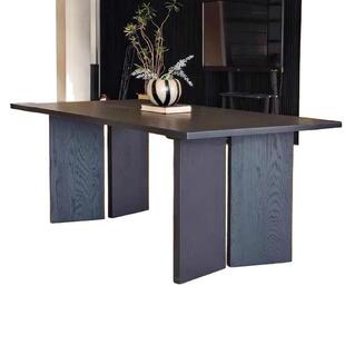 极简实木长条办公桌家用餐桌客厅长桌工作台洽谈桌书桌实木餐桌