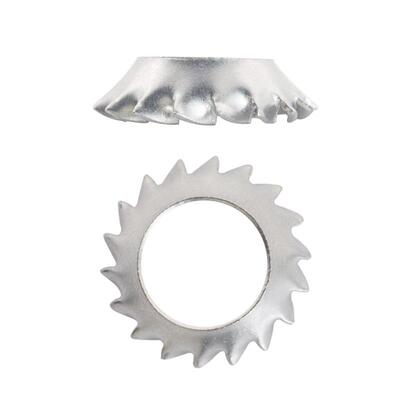 304不锈钢锥形锯齿锁紧垫圈DIN6798VΦ3-10外齿锁紧漏斗锯形垫片