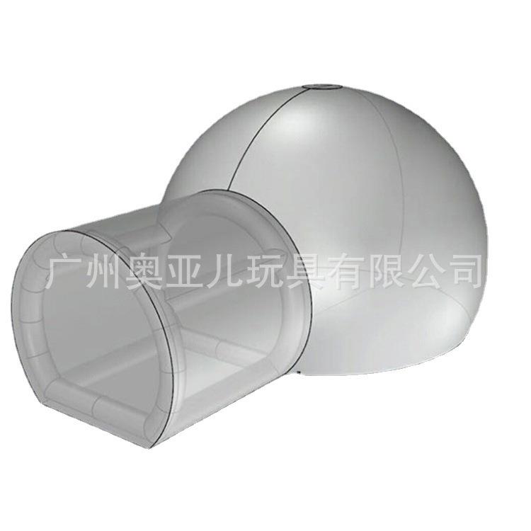 户外单层透明球形帐篷带垫子跳床欧美热销充气泡泡屋帐篷气模厂家