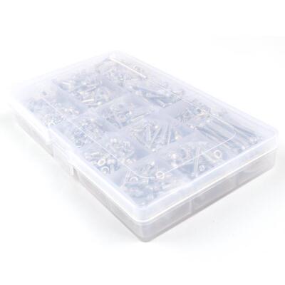 1110PCS304不锈钢M3圆柱头内六角螺丝平垫螺母组合套装螺丝