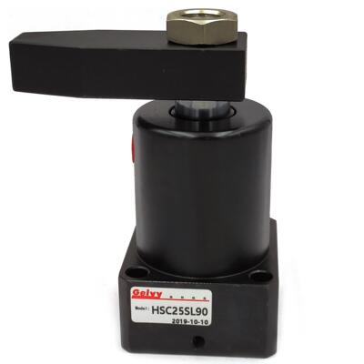 HSC/RS25/32/40SD液压转角油缸旋转下压法兰配管型CHS夹具夹紧缸