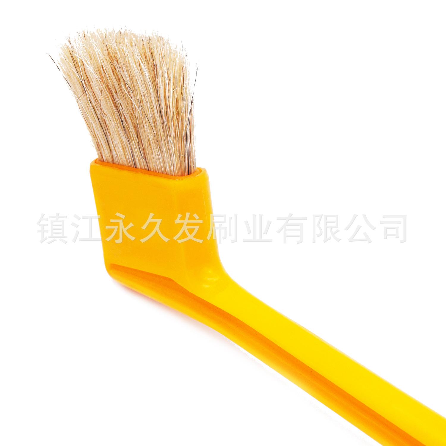 弯头刷弯柄油漆刷纯猪毛仿鬃毛刷船用刷长柄长毛刷子清洁扫灰刷