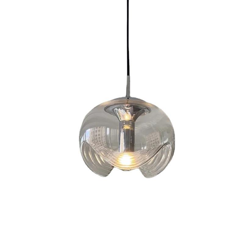 中古包豪斯玻璃吊灯现代极简床头餐厅玄关LED吊灯北欧轻奢小吊灯
