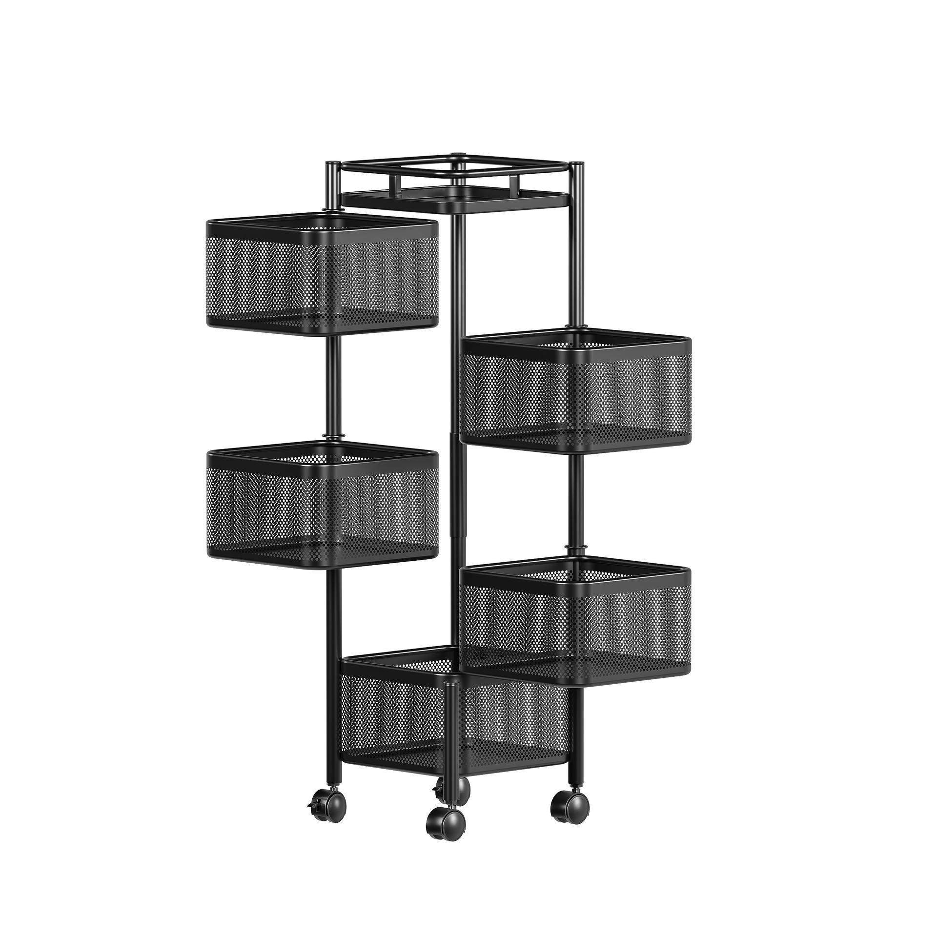 厨房旋转置物架落地多层放水果可移动家用蔬菜篮子小推车收纳架子,厨房/烹饪用具,抹布架/厨房清洁收纳架,淘宝优惠券,粉丝福利购,淘宝优惠卷