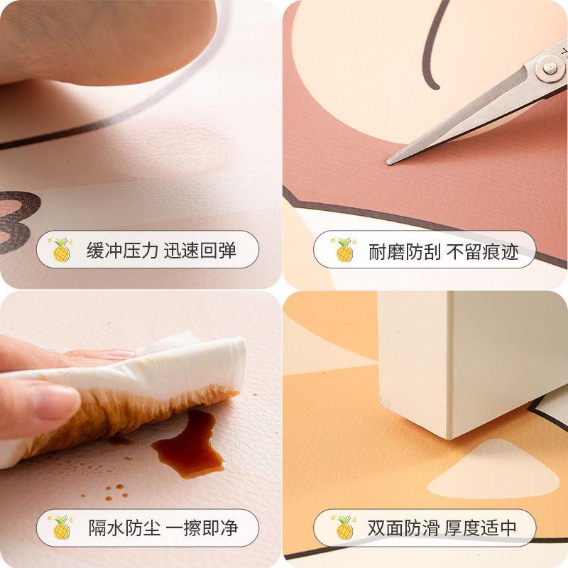 儿童家用客厅地毯大面积可擦洗pvc防滑地垫宝宝卧室加厚防摔垫子