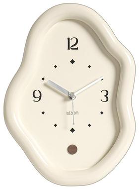 wozoom简约桌面摆件家居奶油风时钟客厅玄关电视柜高档装饰品