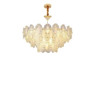 法式 客厅卧室餐厅奶油风灯具 吊灯后现代轻奢珍珠玻璃2025年新款