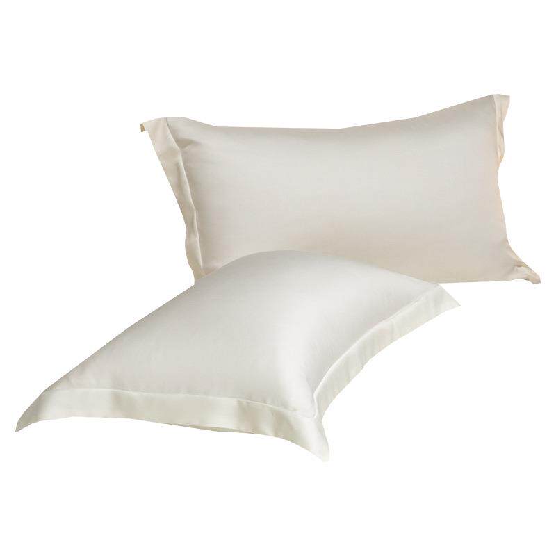 纯色天丝枕头套100四季通用单人冰丝枕套一对装48x74cm柔软