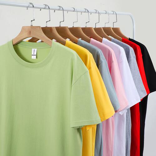Solid color round neck pullover T-shirt 纯色圆领宽松套头短袖
