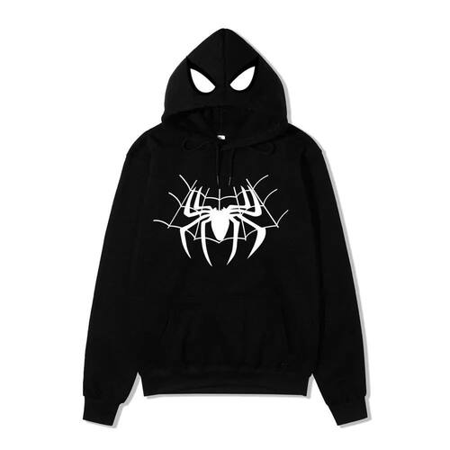 Spider print couple long sleeved hoodie 蜘蛛印花情侣长袖卫衣