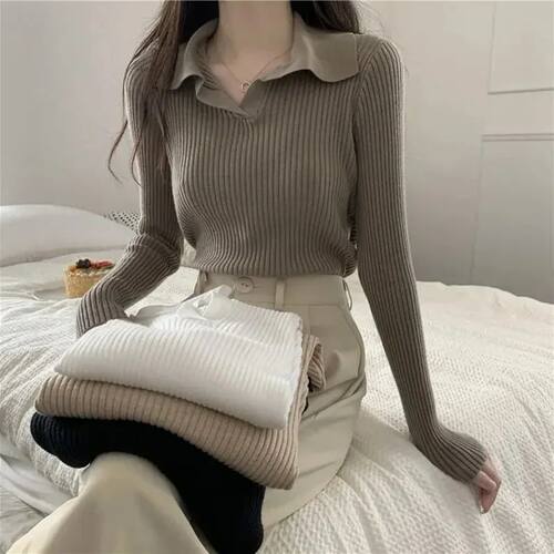长袖T恤修身打底衫女 Long sleeved T-shirt slim fit base shirt