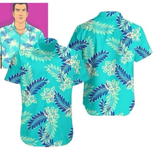 3D digital printed loose button shirt 3D数码印花宽松系扣衬衫