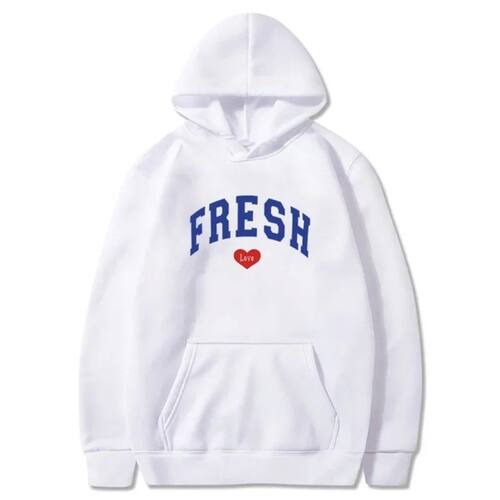Letter printed loose long sleeved sweatshirt印花宽松长袖卫衣