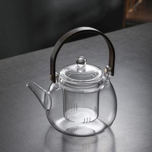 耐高温玻璃煮茶壶泡花茶壶加厚耐热煮茶器家用大容量提梁壶烧水壶