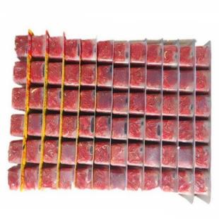 罗汉鱼食灭菌赤虫冰冻血虫水蚤丰年虾冰冻红虫七彩饲料纯红虫12片