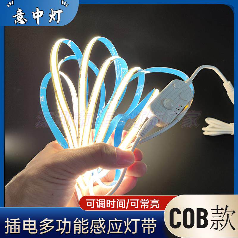 COB线性灯人体感应多功能可调亮度常亮自粘氛围灯卧室起夜灯条