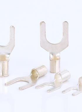 UT1-3 1.5-3 2.5-3-4-6-8-10冷压接线端子U型Y形叉形裸端头铜鼻子