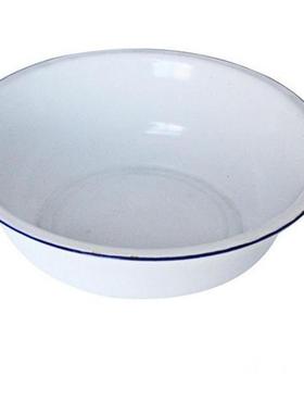 医用搪瓷盆白色加厚6老式脸盆40cm菜盆大号洗衣盆洗澡盆家用怀旧