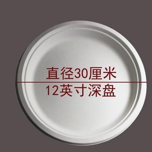 热销惊爆一次性可降解白色圆形纸盘餐盘12寸手工绘画画手工纸盘