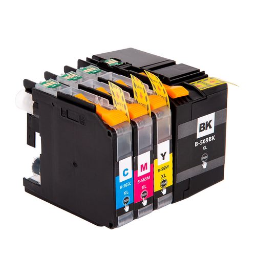 适用兄弟LC569XL墨盒Brother MFC-J2310 J2510 MFC-J3520 J3720港版打印机墨水盒LC567XLBK黑色LC565XL彩色