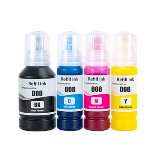 适用EPSON爱普生打印机008墨水EcoTank L15150 L15160 M15140 L6490 L6460/L6550/L6570/L6580/L15180黑彩色