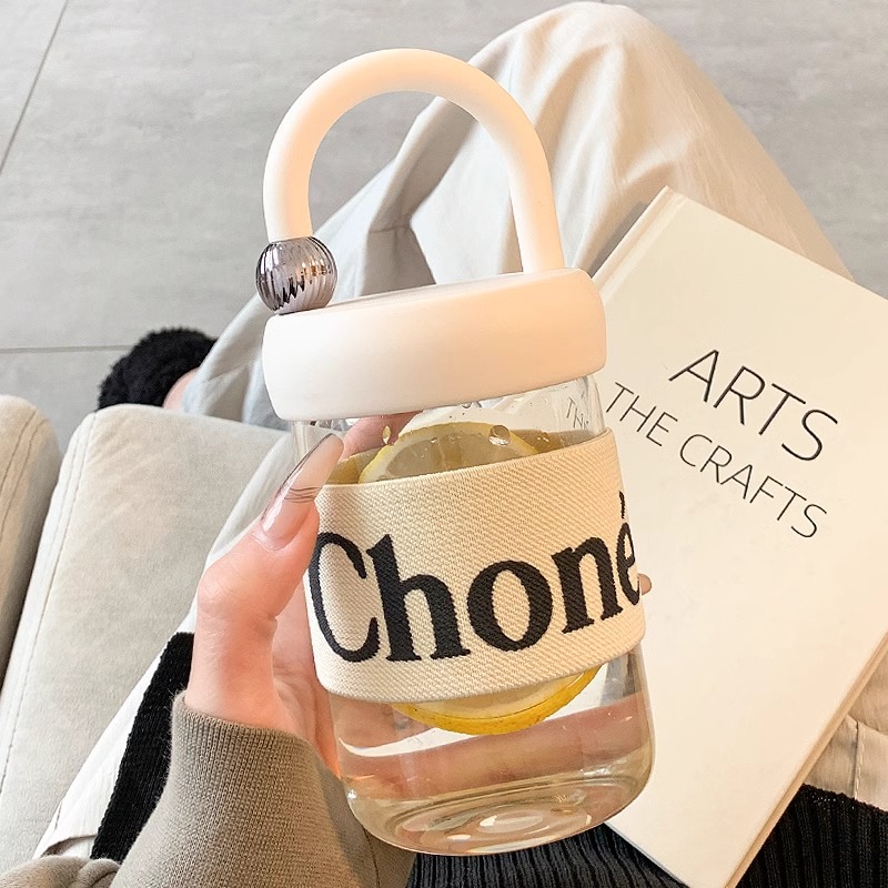 简约水杯女生高颜值夏季便携小巧防烫学生网红玻璃杯子女新款2025