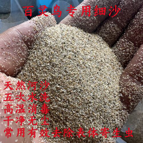 天然河沙百灵鸟云燕云雀雨燕鸟沙浴细面沙子鹌鹑鸟沙盘鸟专用沙土