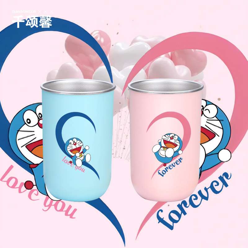 哆啦A梦机器猫周边叮当猫漱口杯