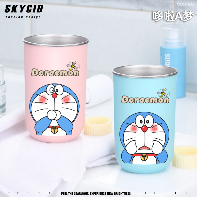 哆啦A梦小叮当机器猫情侣牙刷杯