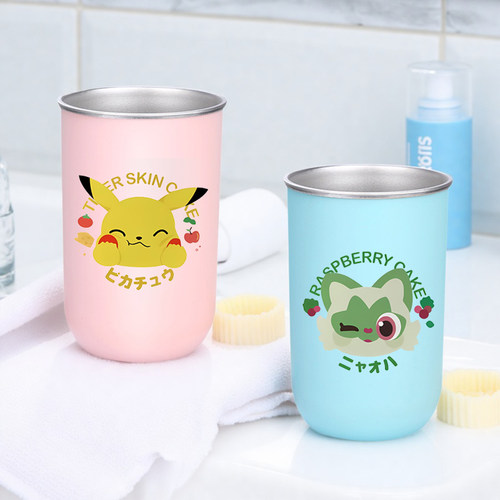 新叶喵神奇宝贝不锈钢漱口杯子