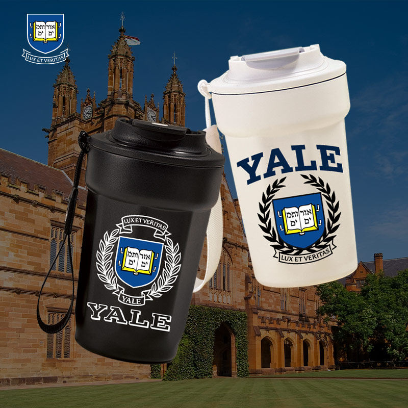 耶鲁大学Yale University周边纪念品手拿保温咖啡杯学生不锈钢dt